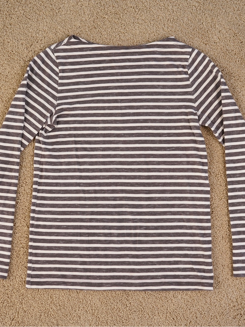 GAP Striped Long Sleeve Tee - Gray & White - Picture 3 of 7